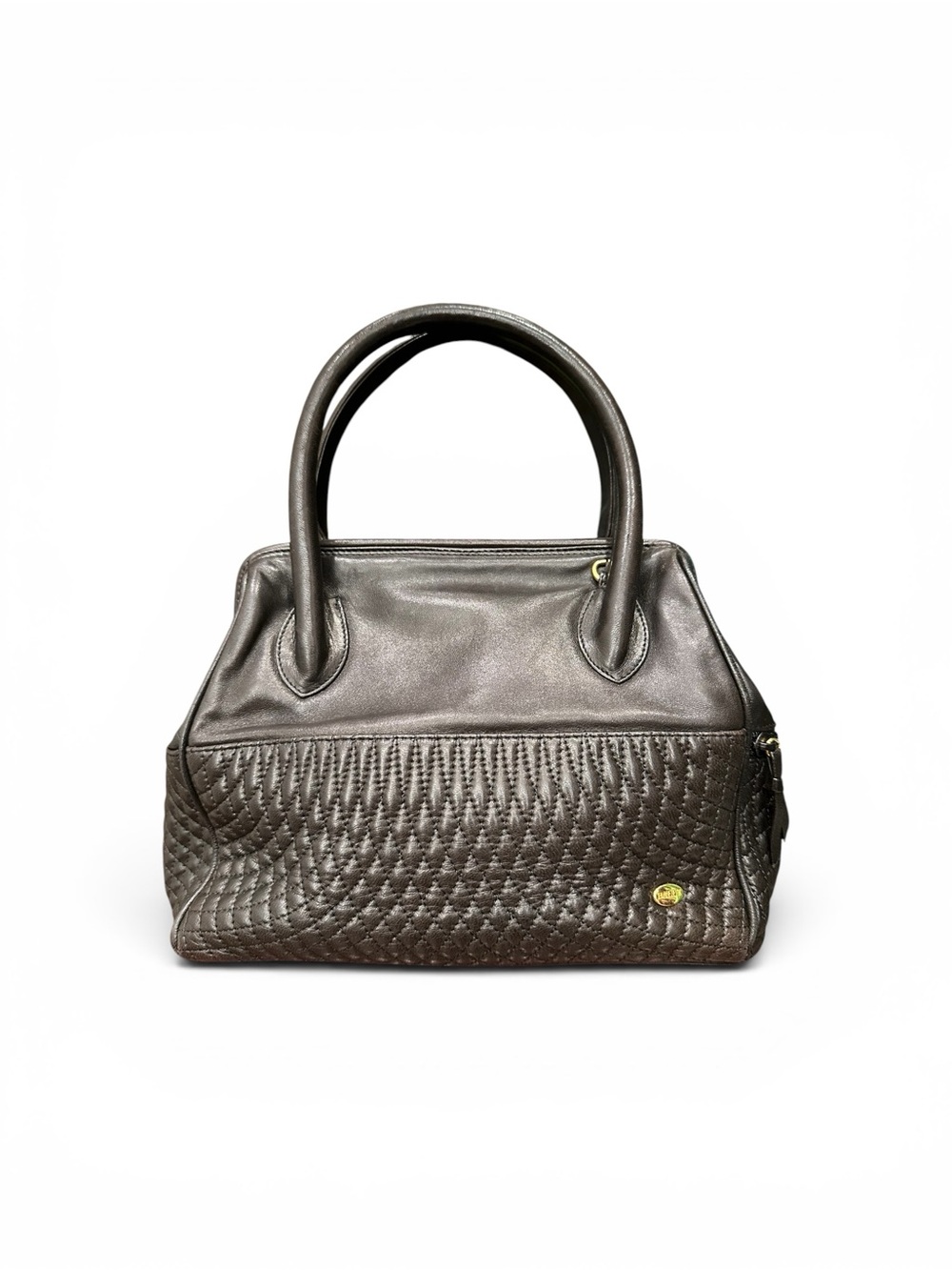 Vintage Bally Quilted Leather Satchel | Dark Chocolate Brown Top Handle Bag